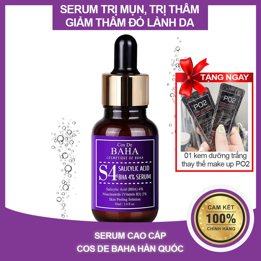 Serum dưỡng da hàn quốc Cos De BAHA Salicylic Acid BHA 4%