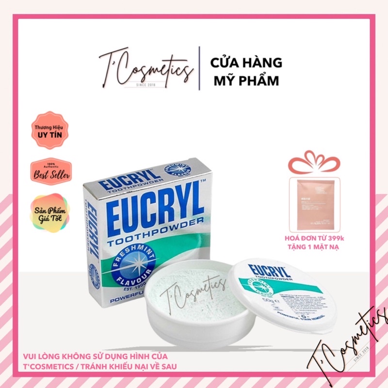 Bột Đánh Răng Tẩy Trắng Eucryl Toothpowder 50g