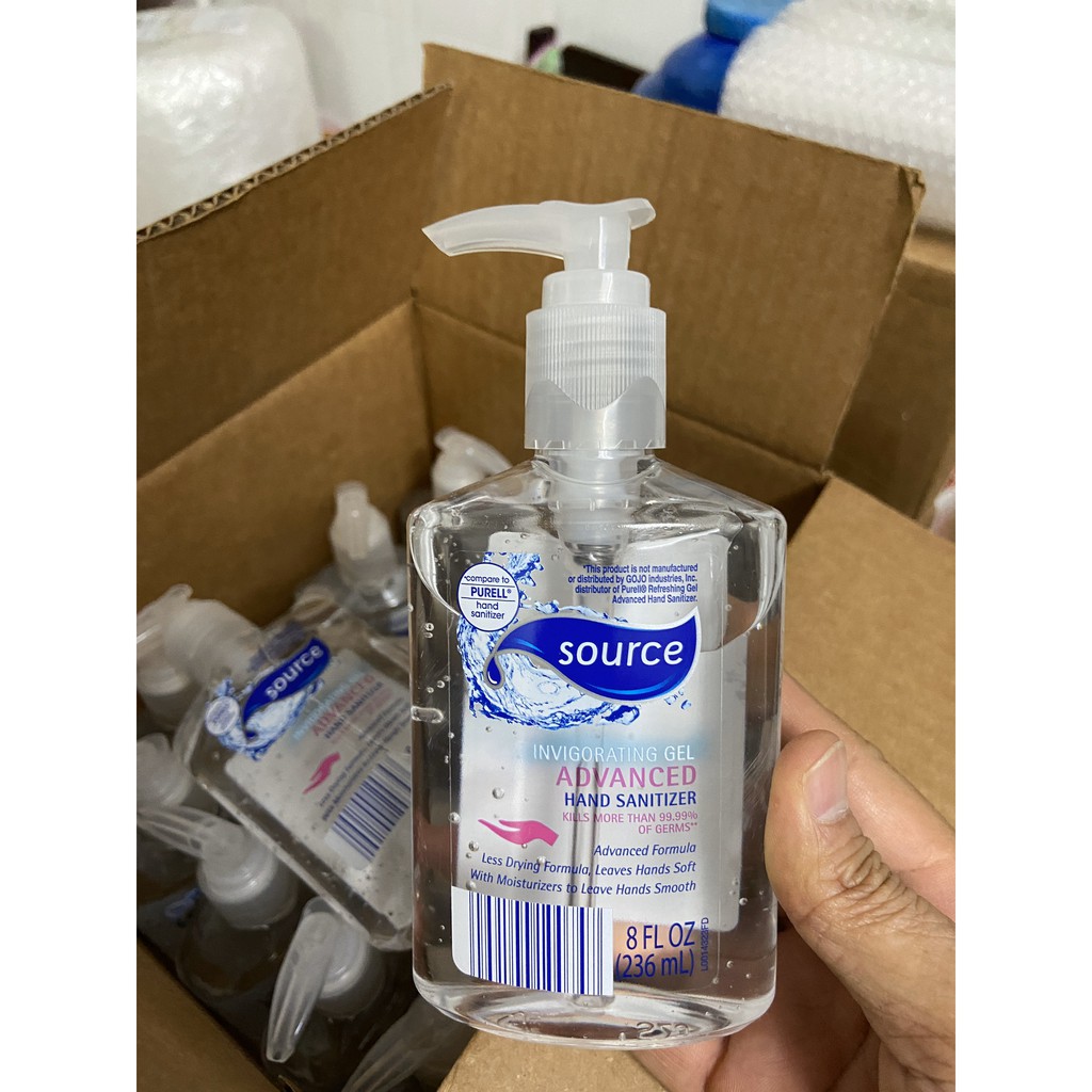 GEL RỬA TAY KHÔ SOURCE ADVANCE HAND SANITIZER 236 ML HÀNG MỸ