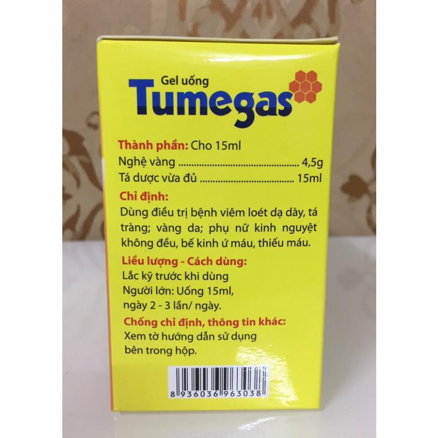 Nghệ vàng nguyên chất TUMEGAS dạng gel rất hiệu quả cho người viêm loét dạ dày, tá tràng, trào ngược