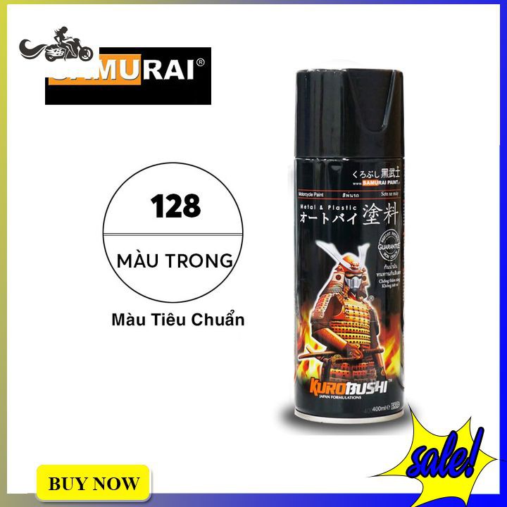 Sơn Bóng Samurai trong suốt mã 128 bảo vệ độ bền màu cho lớp sơn của xe ( chai 400ML)