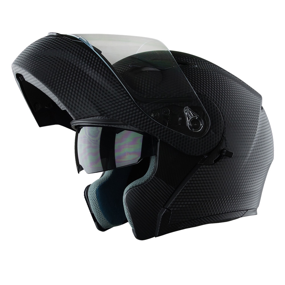 MŨ BẢO HIỂM LẬT CẰM ROYAL M179 - ĐEN CARBON