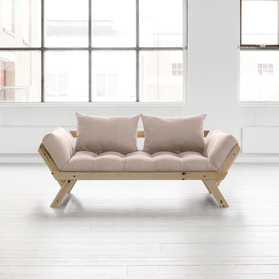 Ghế Sofa Simple, Gỗ thông tự nhiên, Vân gỗ đẹp, Kiểu dáng đơn giản, 2 tư thế, tiện nghi bất ngờ