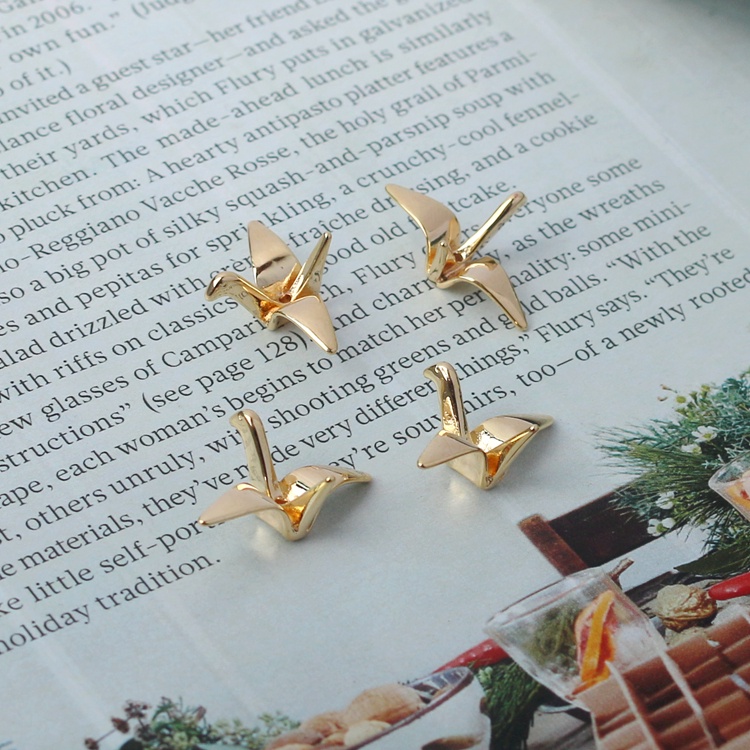 Túi Đồng 14k Lỗ Rỗng Dày 10 * 23mm Hình Chim Hạc Sang Trọng Dùng Làm Trang Sức diy