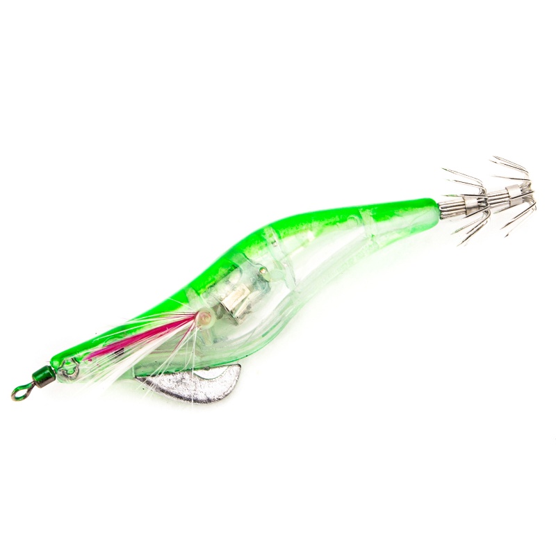 Mồi Câu Cá Giả Hình Con Tôm Điện Tử Có Đèn LED Phát Sáng Trong Đêm