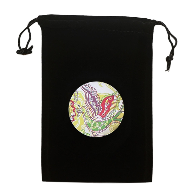 Túi dây rút đựng bài tarot bằng vải nhung flannel