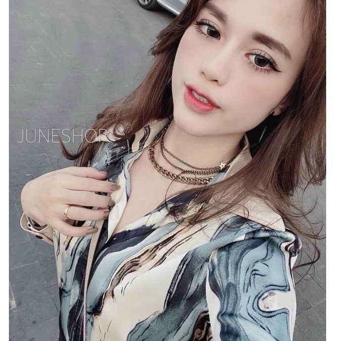 [Hàng Cao Cấp] Áo Nữ Dáng Suông Gorogi, Sơ Mi Nữ Lụa Tay Dài  Mềm Mịn Mát Không Nhăn Không Nhàu