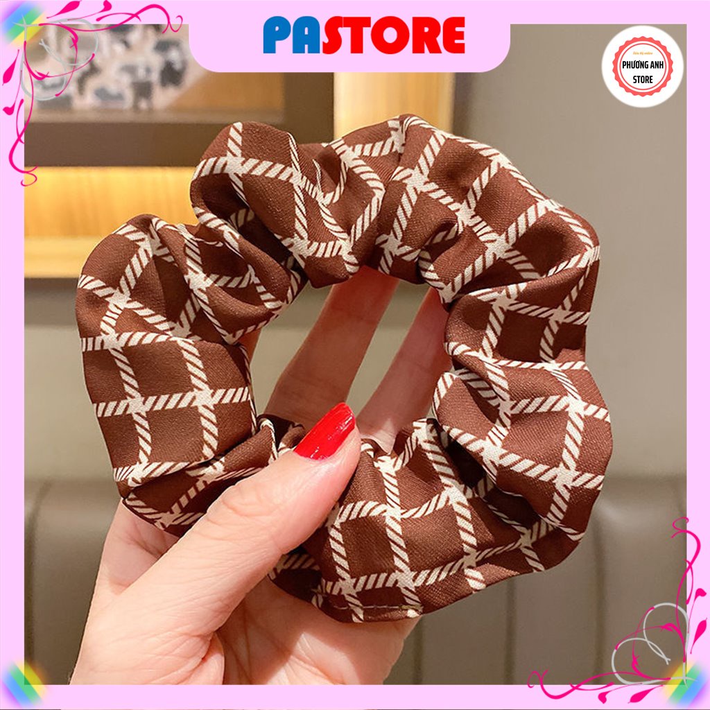 Cột Tóc Vải Scrunchies Vintage Hàn Quốc Dễ Thương Dành Cho Nữ PASTORE