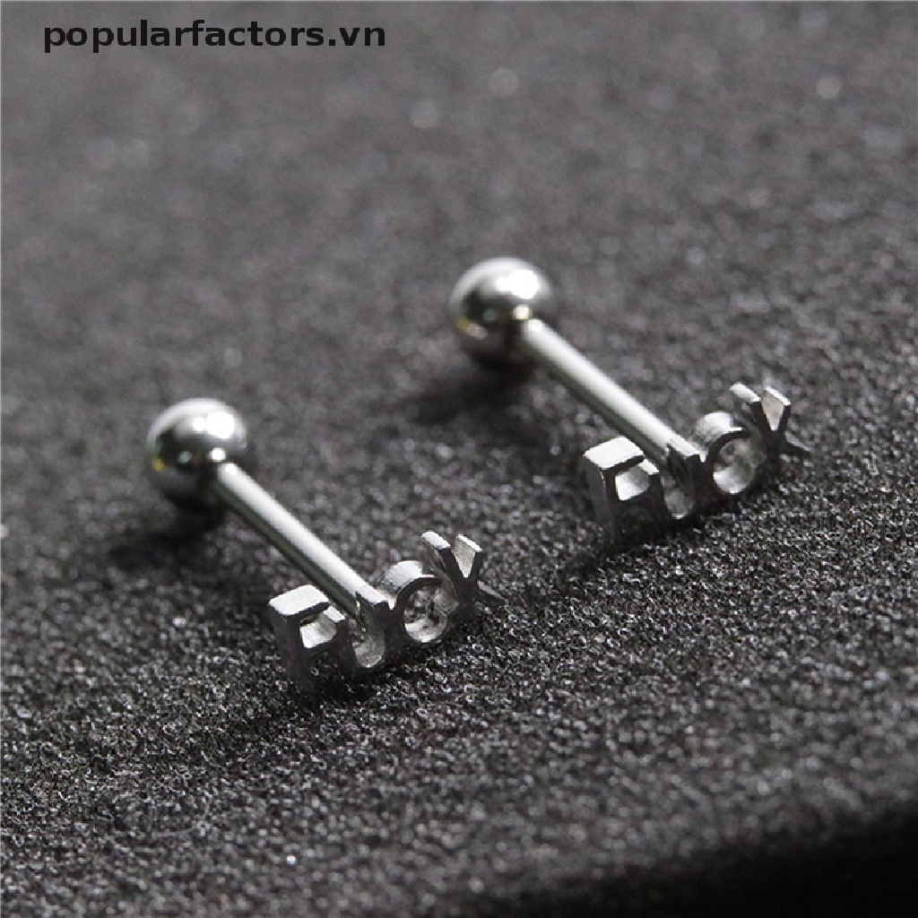 Khuyên Xỏ Lưỡi Bằng Thép Không Gỉ Cá Tính