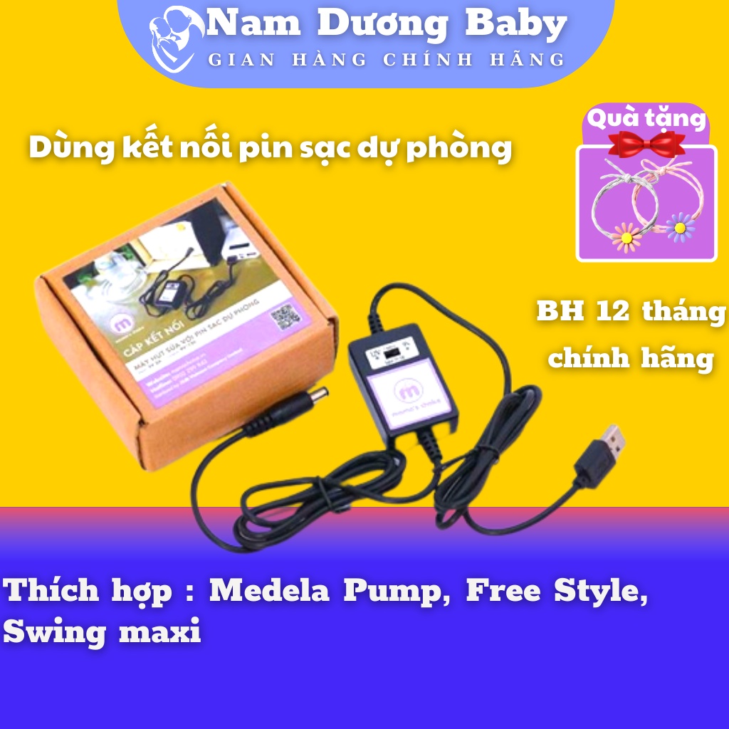 Cáp Kết Nối Máy Hút Sữa Với Pin Sạc Dự Phòng Mama's Choice Hàng Chính Hãng Bảo Hành 12 Tháng