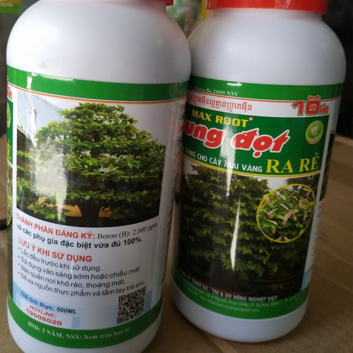 Phân Bón Lá Max Root - Bung Đọt Ra Rễ Mai Vàng (500ml), Chuyên dùng cho mai vàng