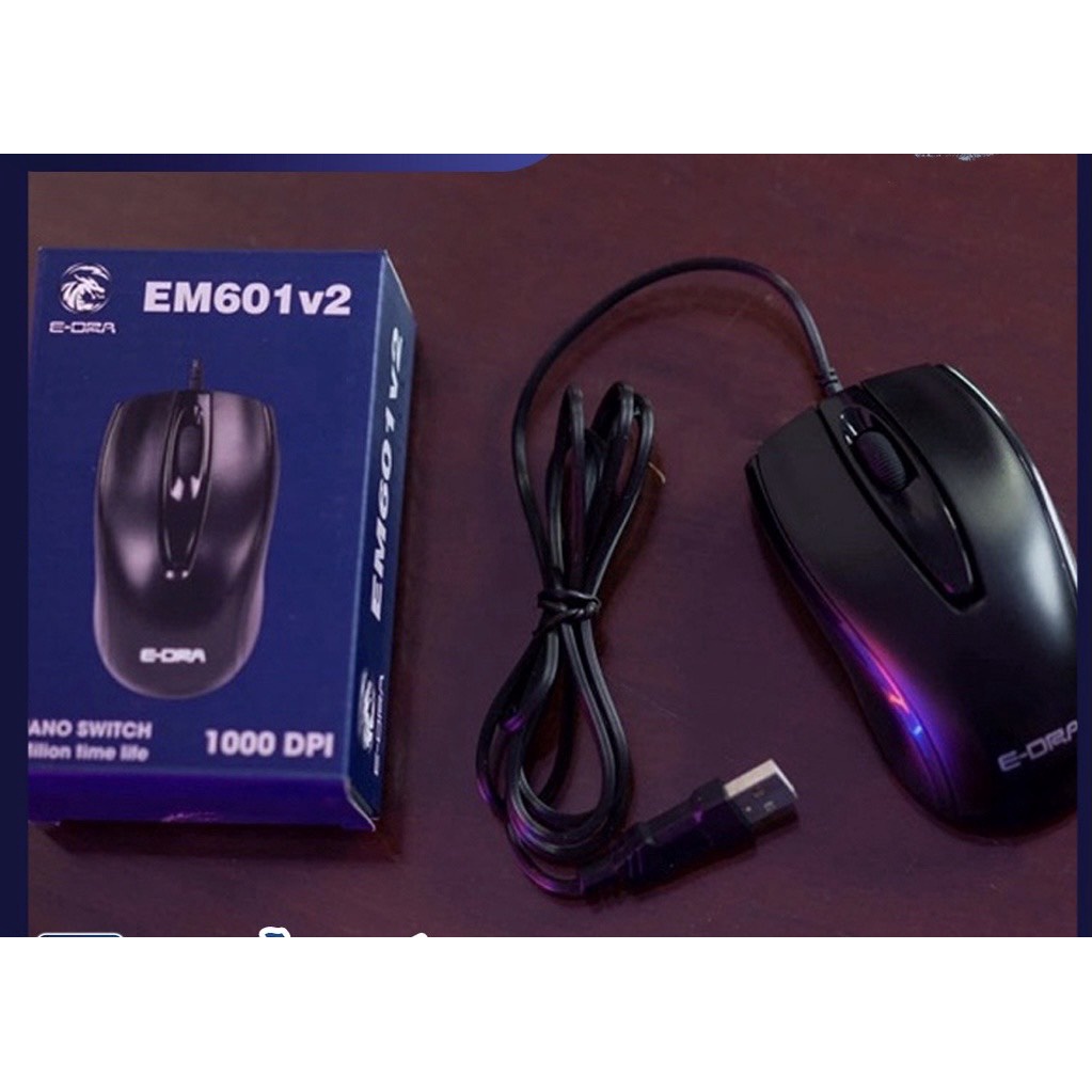 Chuột Edra Gaming Máy tính có dây EM601V2 laptop Hàng chính hãng bảo hành 12 tháng