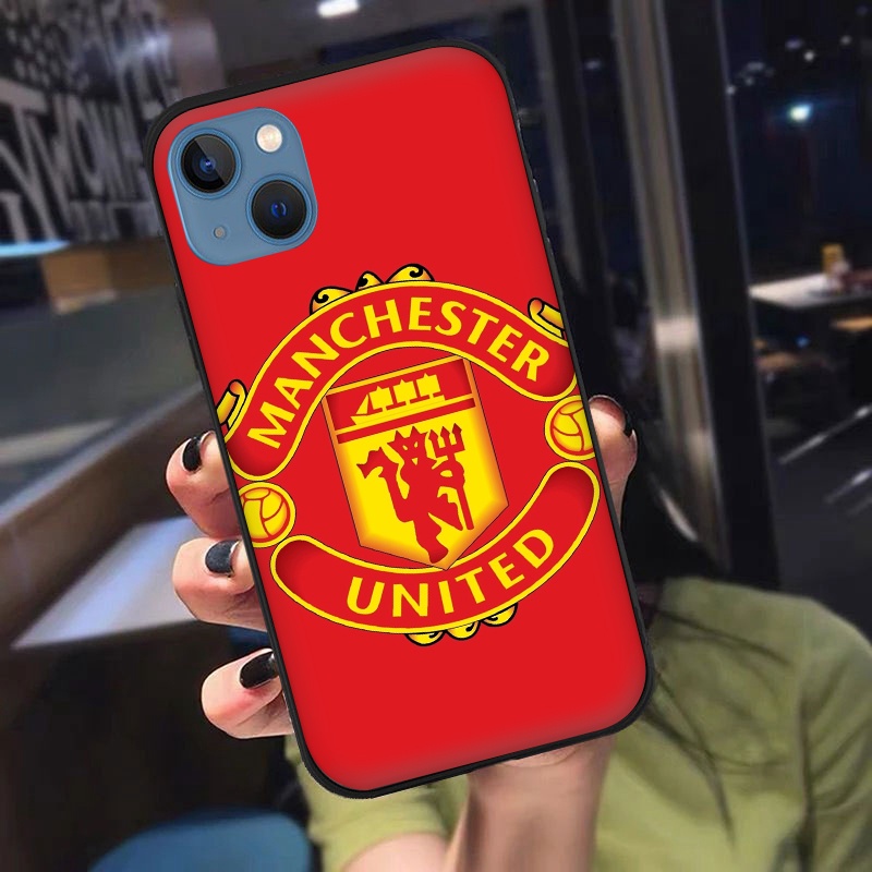 Ốp Điện Thoại Mềm Viền Đen Hình Manchester United D Cho iPhone 5 5s SE 6 6s 6Plus 6sPlus 7 8 7Plus 8Plus