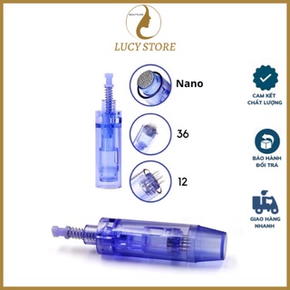 Đầu kim nano 12 36 phi kim xanh trắng dùng cho máy Dr Pen, đầu máy phi kim - lucy store thiết bị vật tư spa