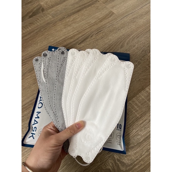 Khẩu Trang 4D Mask KF94 người lớn: 2 màu trắng, xám