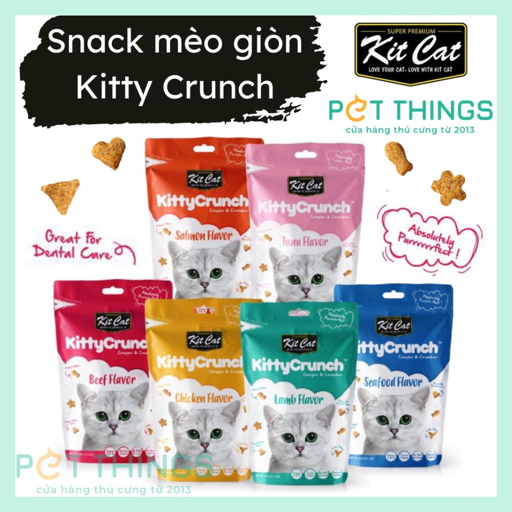 Bánh thưởng cho mèo Kit Cat 60g viên giòn / viên sạch răng