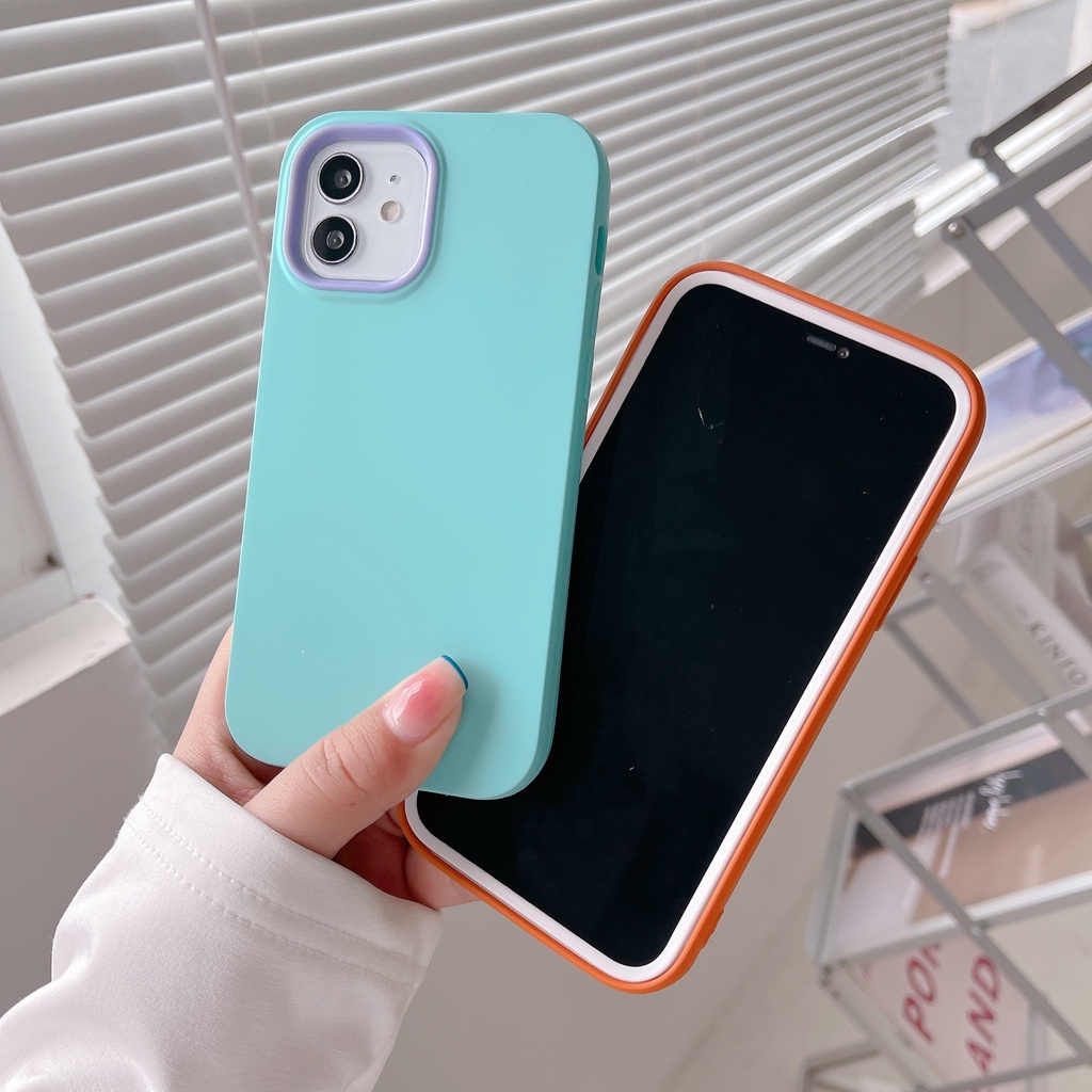 Ốp điện thoại tách viền chống rơi 3 trong 1 thời trang cho iPhone