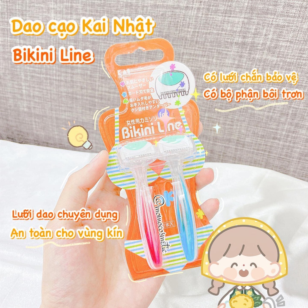 [Set 2 Dao Cạo] Dao Cạo Bikini Thân Nhựa Kai Bikini Line Razor