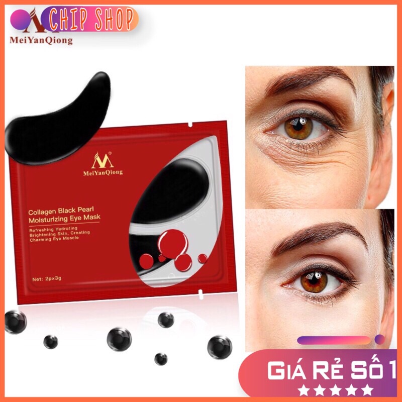 MẶT NẠ MẮT CHIẾT XUẤT NGỌC TRAI ĐEN DƯỠNG ẨM BỔ SUNG COLLAGEN