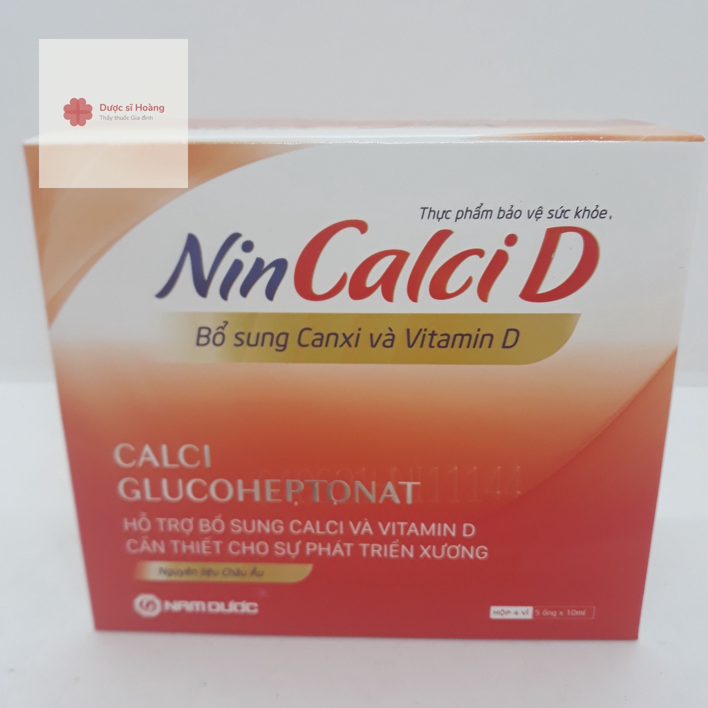 BỔ SUNG SẮT VÀ CANXI CHO MẸ BẦU NINFELIC/ NIN CALCI D HỘP 20 ỐNG