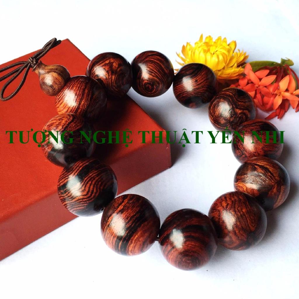 Vòng tay gỗ Sưa đẳng cấp size hạt 20mm (Vân Tuyển)-YN02