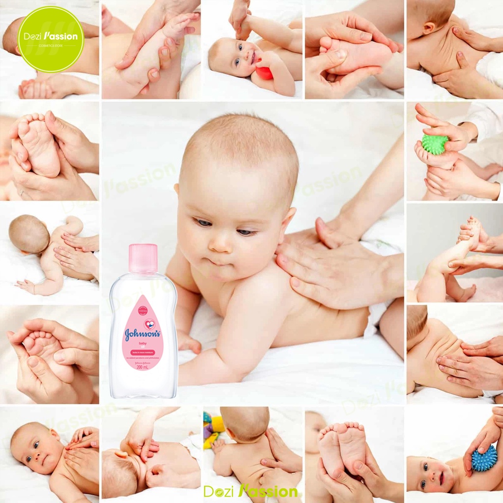 Dầu Mát Xa Johnson's Baby Dưỡng Ẩm, Làm Mềm Da - Johnson's Baby Oil Pink 200ml