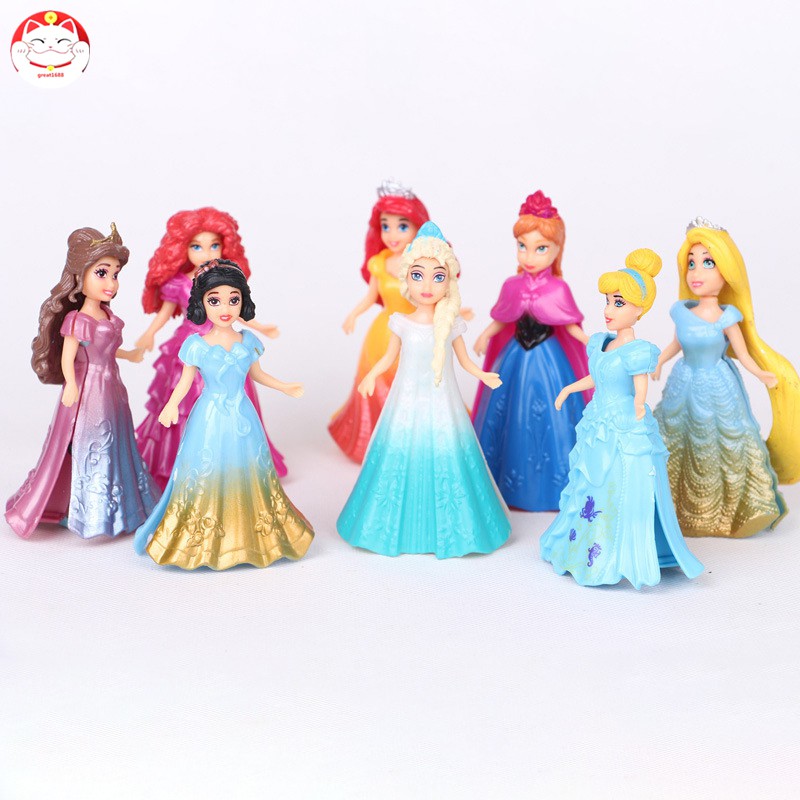 Bộ Búp Bê Công Chúa Trong Phim Frozen (8 Cái)