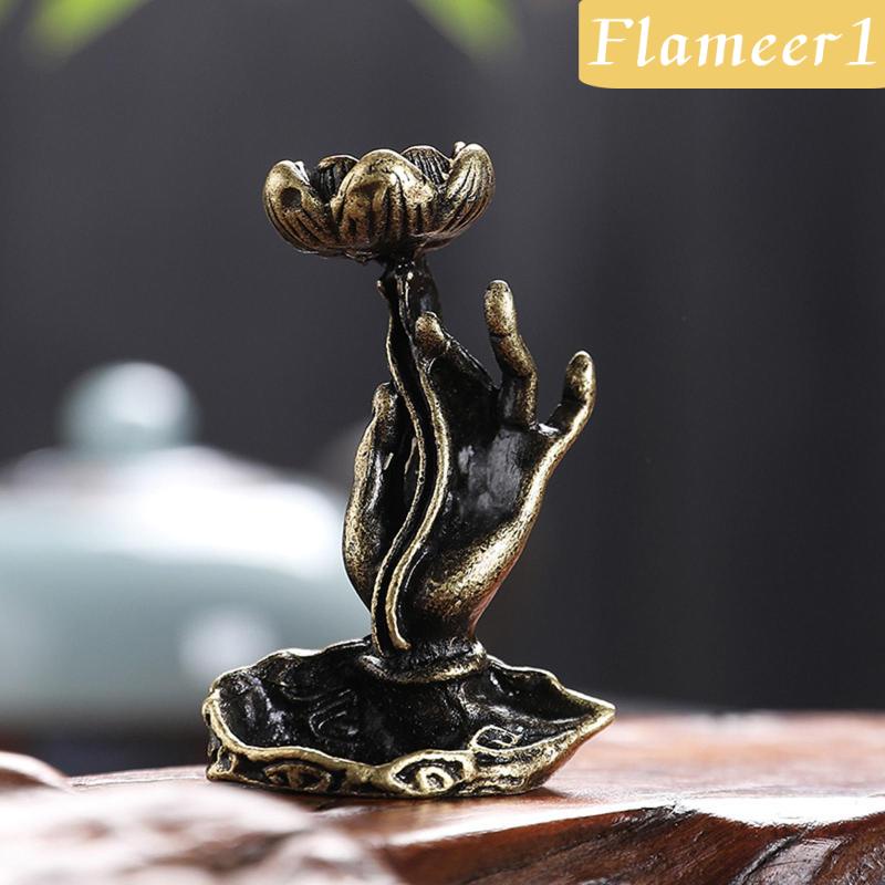 Đế Đốt Trầm Hương Bằng Đồng Hình Bàn Tay Phật Trang Trí Văn Phòng 1 #