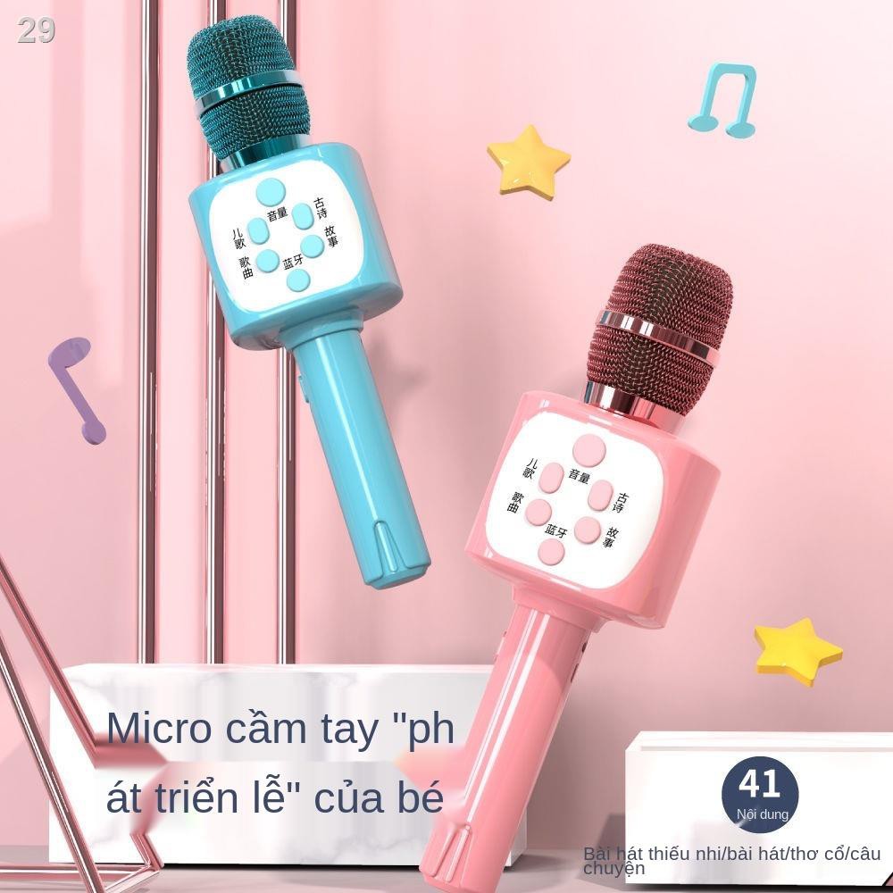 micro trẻ em hát karaoke máy đồ chơi âm thanh tích hợp điện thoại di động bluetooth không dây bé trai và gái