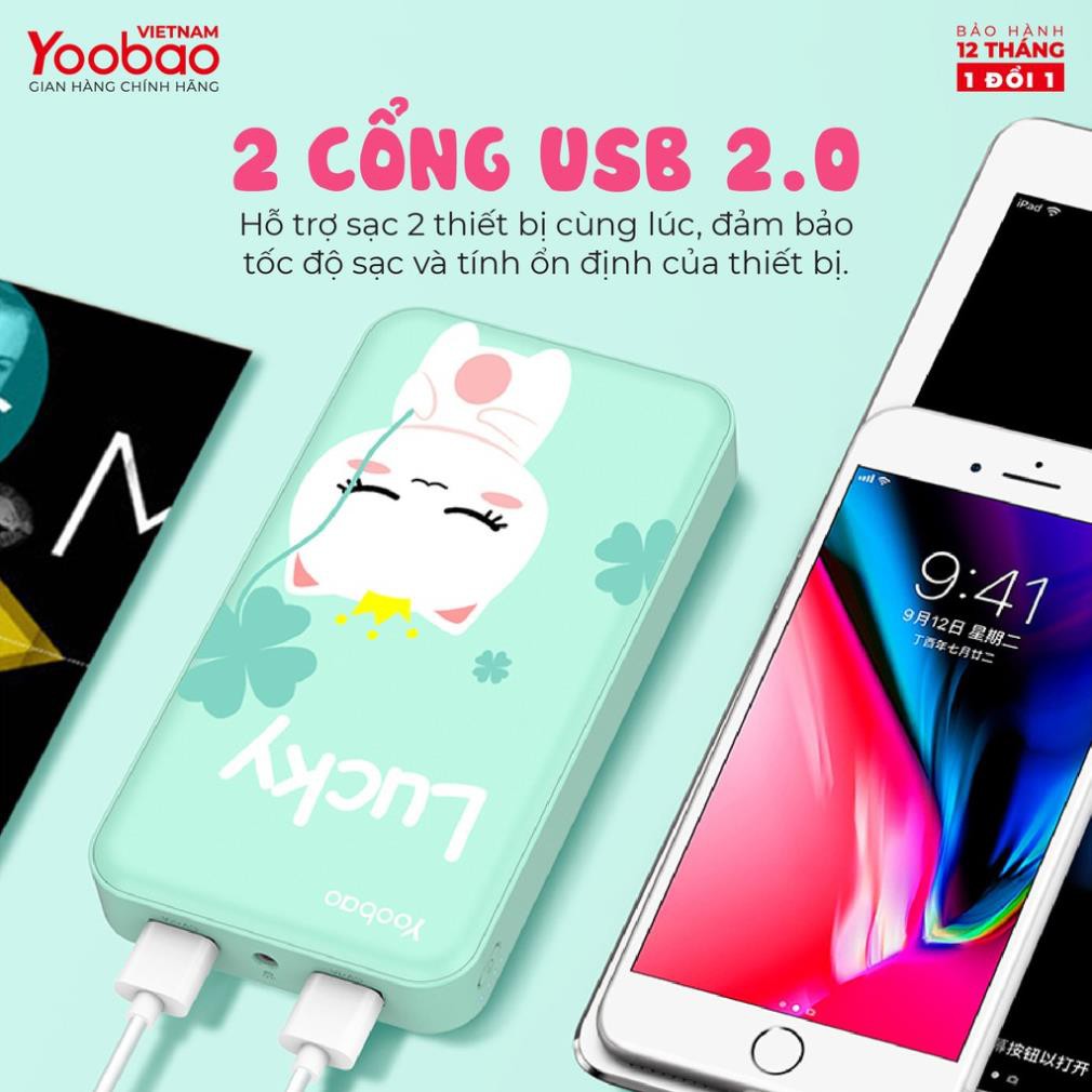 Sạc dự phòng 20000mAh Yoobao S8 PLUS Tặng kèm túi đựng PIN - Hàng chính hãng - Bảo hành 12 tháng 1 đổi 1