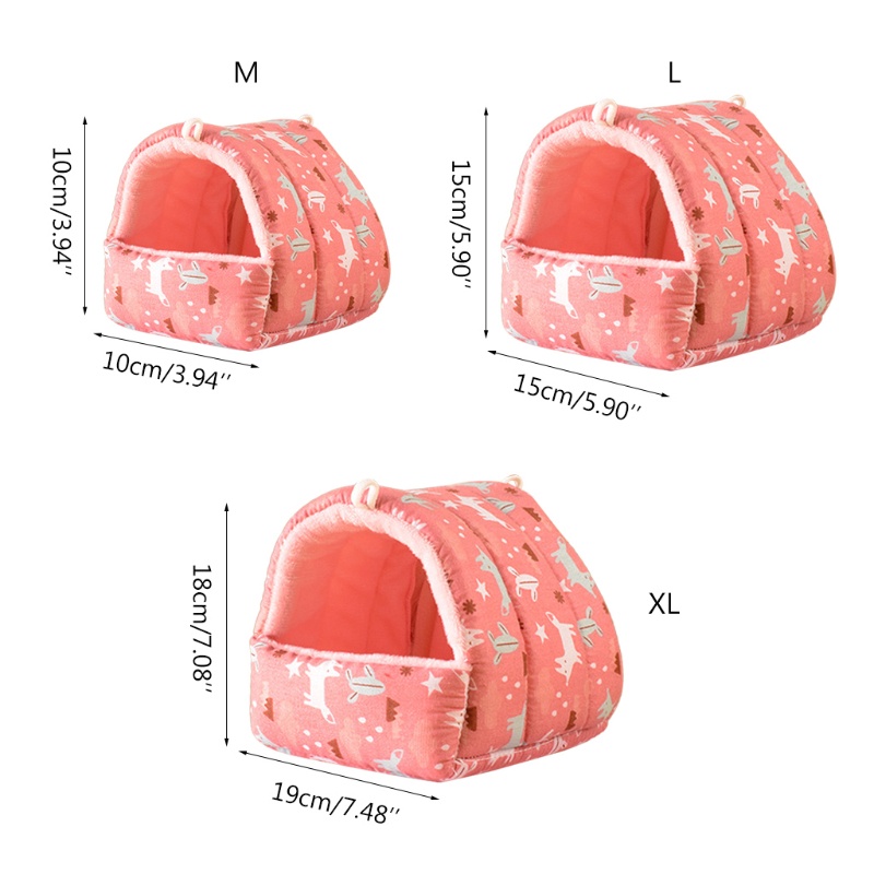 Giường nằm đồ chơi ẩn nấu mềm mại thời trang mùa đông dễ thương dành cho động vật nhỏ/ chồn hôi/ vẹt/ chuột hamster