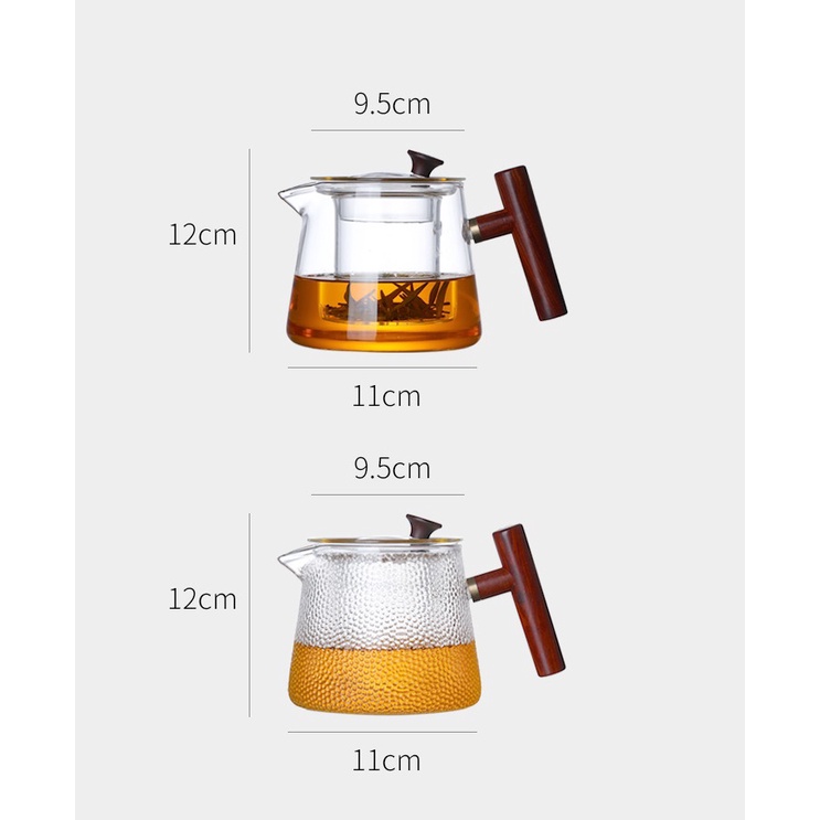 Ấm Thủy Tinh Pha Trà Có Lõi Lọc 750 ml