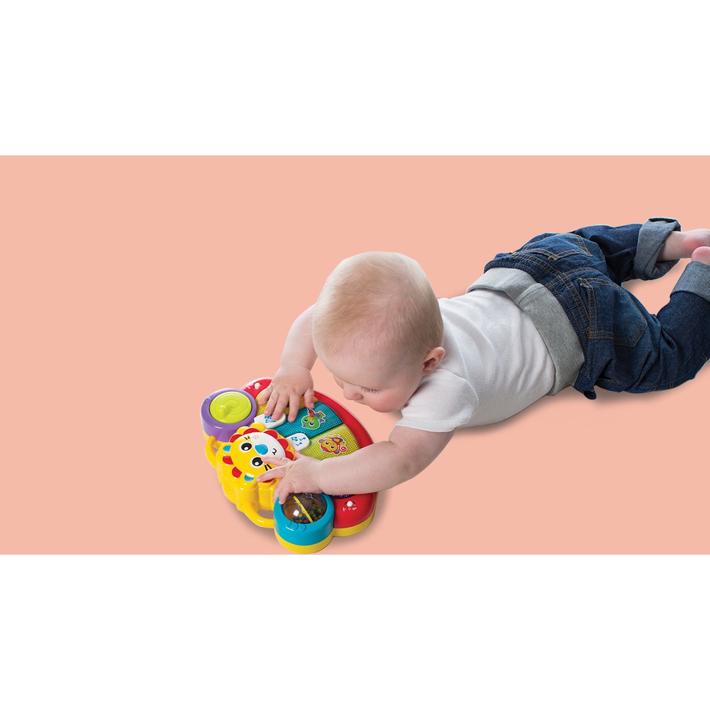 Đồ chơi sư tử phát nhạc có đèn nhấp nháy Playgro Lion Activity Kick Toy, cho bé 6-36 tháng