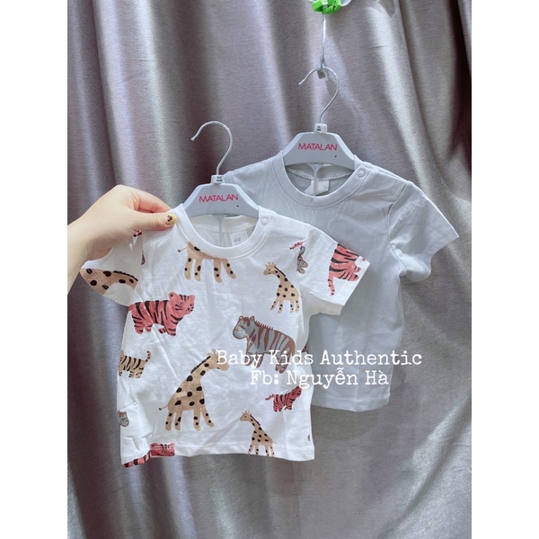 Set 2 áo cộc tay cotton bé trai HM UK 6-9m 9-12m 12-18m 18-24m 2-3y 3-4y