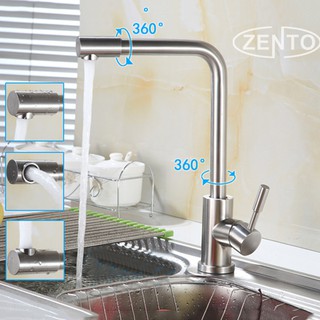 Bộ vòi rửa bát nóng lạnh inox 304 Zento SUS5575