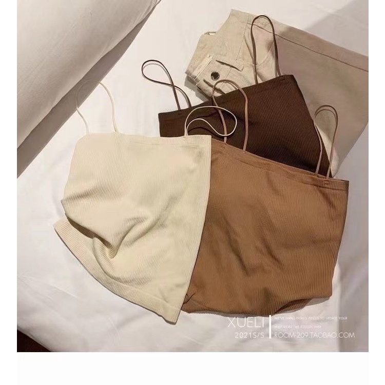 Áo Hai Dây Dáng Ngắn In Chữ nicotinamide Thời Trang Cho Nữ