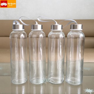 Chai detox thủy tinh 500ml, Chai detox 500ml, chai thủy tinh 500ml nắp dây, Chai detox thủy tinh 500ml nắp dây