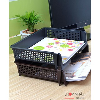 Khay đựng tài liệu A4 (có thể xếp chồng) hàng Nhật Bản nội địa Nhật Bản