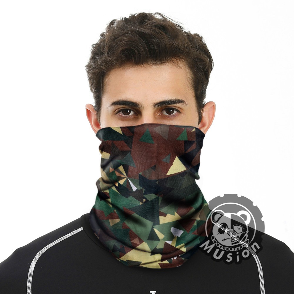 Khăn trùm đầu Triangle Camouflage Head Buff Chống nắng Mặt nạ Đi xe đạp Câu cá Che nắng Mặt nạ