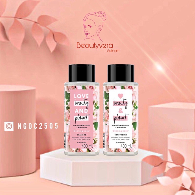 Combo chăm sóc tóc nhuộm dầu gội &amp; dầu xả Love beauty and Planet 400ml/chai