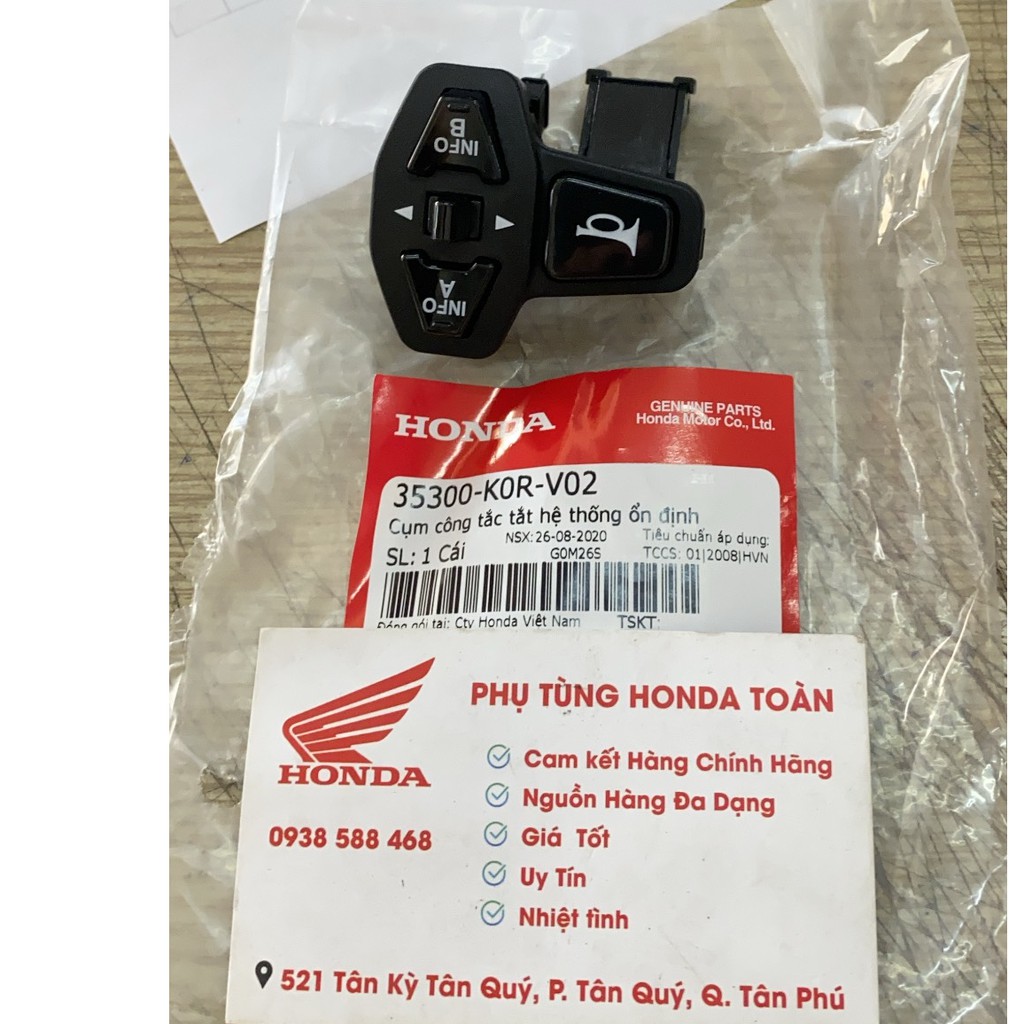 NÚT KÈN + XI NHAN / CÔNG TẮC KÈN + XI NHAN SH 2020 ZIN CHÍNH HÃNG HONDA