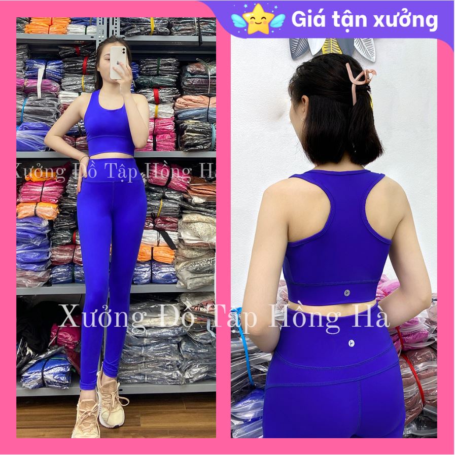 ✅ Ảnh Thật 100% - Mặc Là Mê ✅Bộ tập GYM nữ đa năng - Yoga nữ - Set tập yoga lưng 3 lỗ áo bra