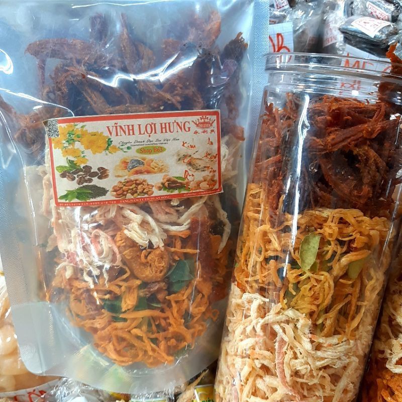 MIX 3 LOẠI KHÔ THỊT : MỰC/ BÒ / GÀ/ SIÊU HẤP DẪN