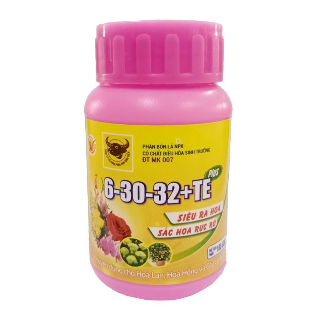 Phân bón lá đầu trâu npk 6-30-32+TE Plus 100GRAM kích thích ra hoa đậu trái769