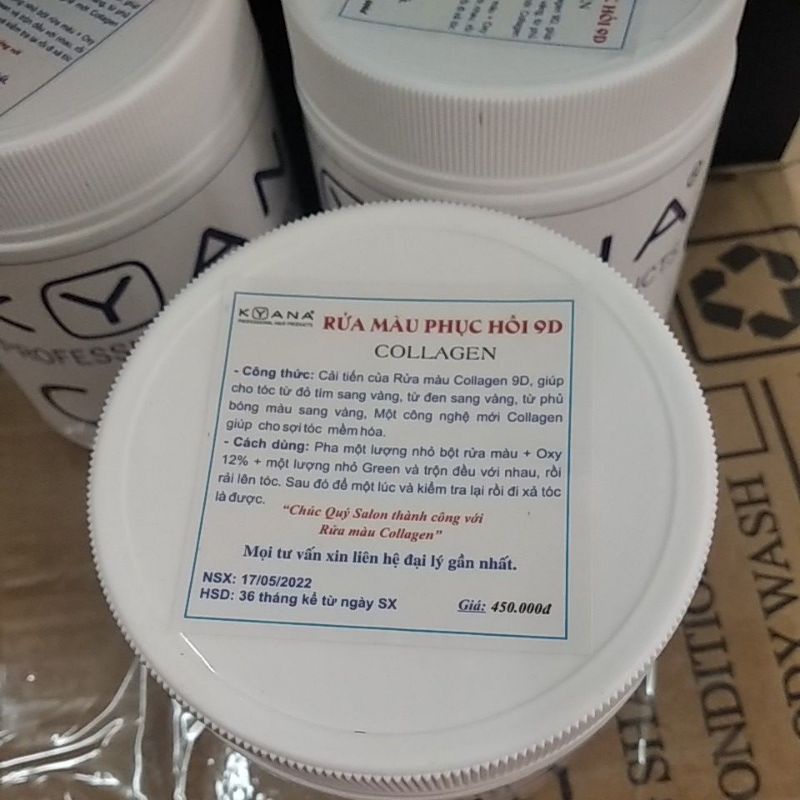 Bột Tẩy tóc collagen 9d 1 phát lên live 9-10 2 lần lên trắng