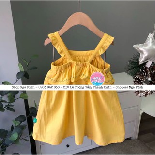 Váy 2 dây vàng bèo ngực MM
