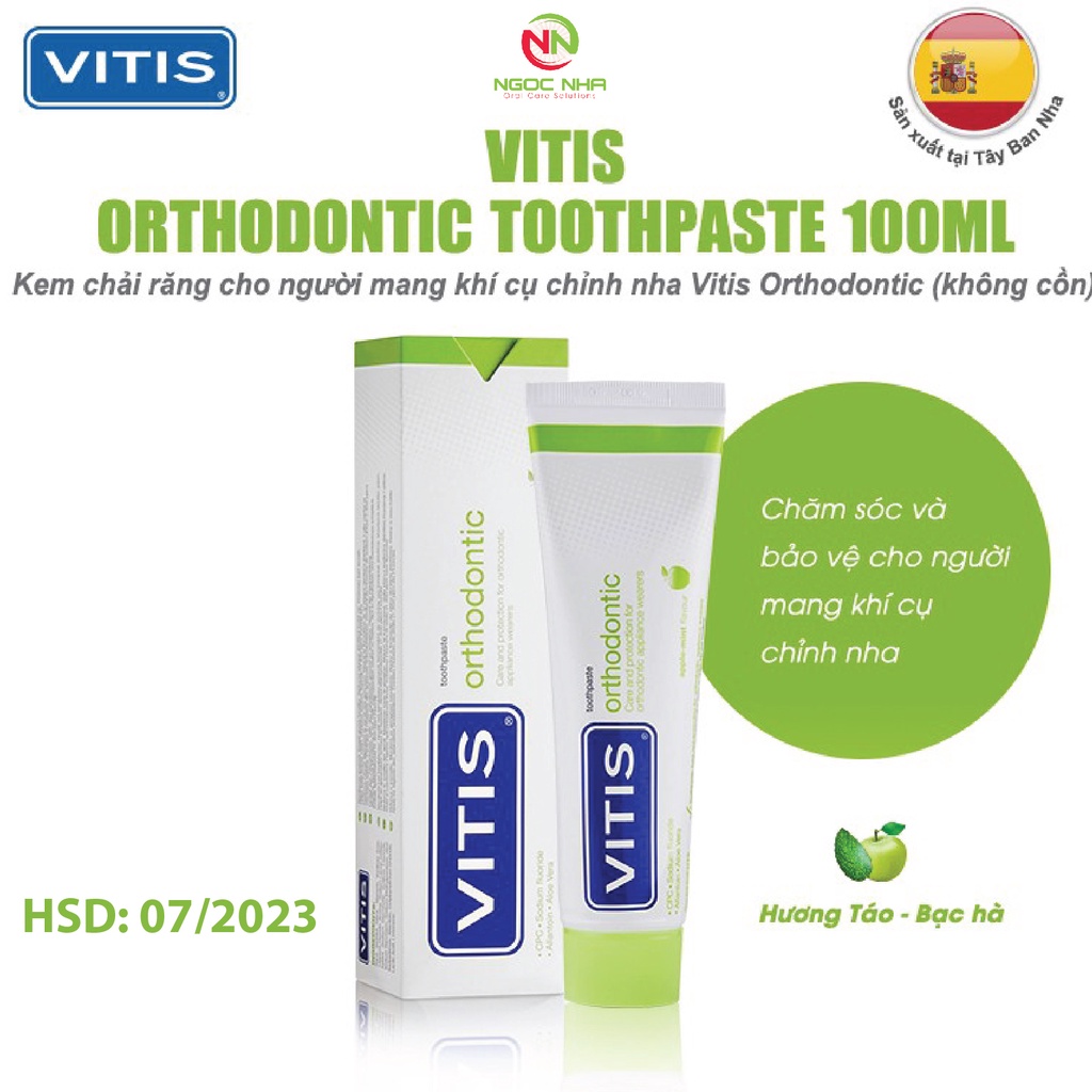 Kem đánh răng cho người chỉnh nha Vitis Orthodontic 100ml/ Tây Ban Nha