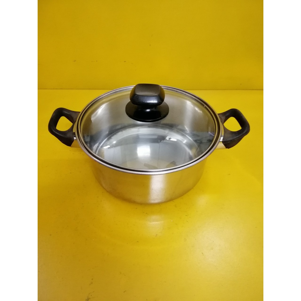 Nồi inox nội địa Nhật, size 22cm, cao 10cm (mã 827), Dùng được bếp từ