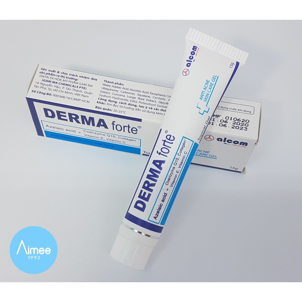 DERMA FORTE - GEL HỖ TRỢ GIẢM MỤN, NGĂN NGỪA THÂM SẸO 15G