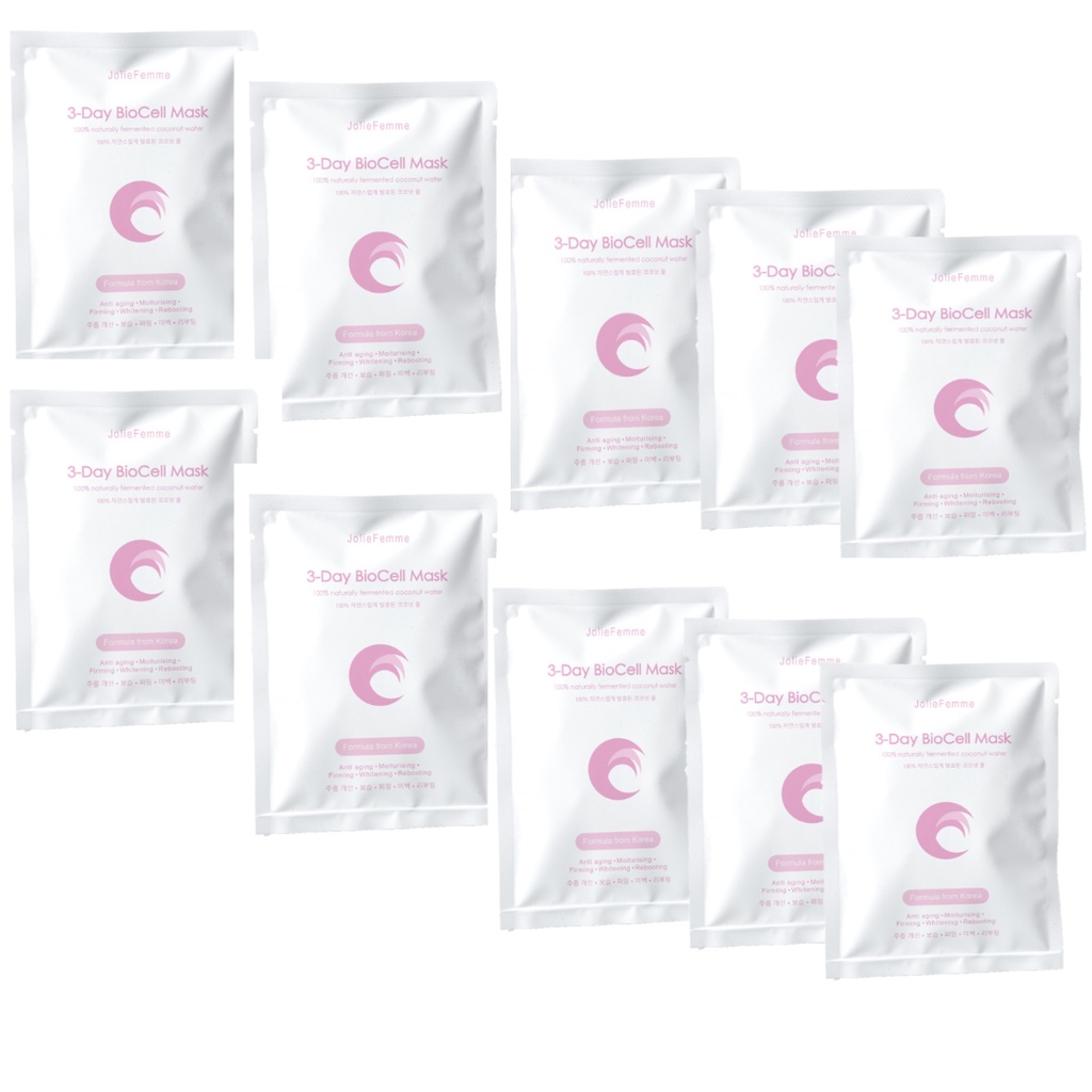 Combo 10 miếng Mặt nạ dừa Biocell Collagen